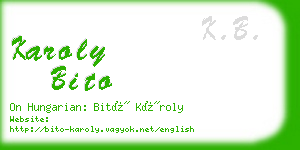 karoly bito business card